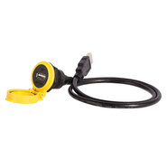 龍仕USB 防水連接器 厚面板工業(yè)數(shù)據(jù)母座延長線 LU22-CA-U2-0133米 A156B 黑色 黑色 塑膠螺母X