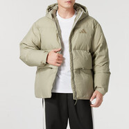 阿迪達(dá)斯 （adidas）男裝 冬季新款運(yùn)動(dòng)服時(shí)尚加厚連帽防風(fēng)休閑保暖羽絨服夾克外套 JM4625/淺綠色 L