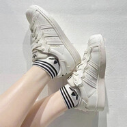 阿迪達斯 （adidas）三葉草 SUPERSTAR 女子金標金條紋貝殼頭時(shí)尚運動(dòng)休閑板鞋FX7483 奶油冰淇淋/GW4441 38.5 (235mm)