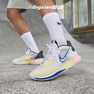 耐克（NIKE）男鞋 Kyrie 5 Low EP 歐文5簡版低幫緩震耐磨實(shí)戰(zhàn)比賽男子籃球鞋 DJ6014-100/白藍(lán)黃 44.5