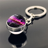 星空十二星座系列鑰匙扣掛件創(chuàng)意情侶禮品男女鑰匙鏈書包掛飾水晶 星系