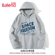 班尼路（Baleno）連帽衛(wèi)衣男春秋季潮牌重磅套頭男士外套美式潮流寬松百搭男裝