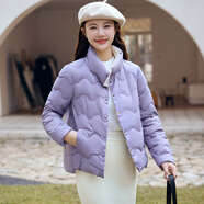 MARKYINXIANG立領(lǐng)輕薄羽絨服女短款2025秋冬新款洋氣小個(gè)子輕便保暖白鴨絨外套 DH6111 茵曼  紫色 S （80-105斤）