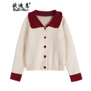 歐迪惠（Oudihui）小香風連衣裙衣服女裝新款2025年秋裝學院風溫柔系毛衣裙子女套裝 開衫毛衣 XXL