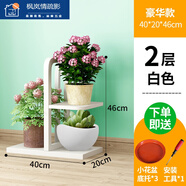 鐵藝花架客廳室內(nèi)花盆架陽(yáng)臺(tái)置物架客廳辦公室綠植物架綠蘿簡(jiǎn)易多層可移動(dòng)花卉架子帶輪落地式北歐現(xiàn)代簡(jiǎn)約 二層三盆-白(促銷款)