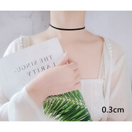 伊探經(jīng)典黑色絲絨choker項圈男女歐美簡(jiǎn)約短款頸帶chocker 鎖骨鏈頸圈 0.3cm黑絲絨