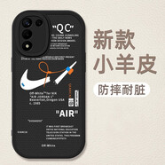 勞弗（LAOFU） oppo k10x手機殼保護套 oppo k10活力版?zhèn)€性創(chuàng)意潮牌防摔全包軟殼 oppo k10活力版 經(jīng)典黑-斷勾黑底