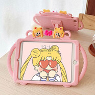 啟臣 適用于ipad11保護套2025款10.2mini7air7液態(tài)硅膠防摔卡通兒童平板電腦保護殼 手柄美少女 iPad mini4/5-7.9英寸