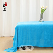 靈蘭中厚金絲絨布料 會(huì)議桌布 絨布婚禮背景布 窗簾布地?cái)偛?250g/m 043#海藍(lán)