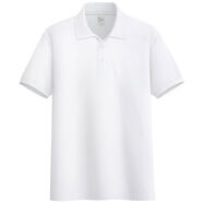 鴻星純棉翻·領(lǐng)男士短袖polo衫純色半截袖·t恤男全棉夏季寬松男 白色03 S碼/165適合95-115斤