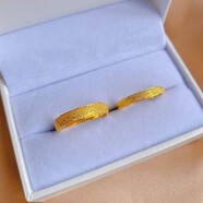海上羅孚黃金戒指女999足金情侶戒指一對開口對戒結(jié)婚戒子送女友生日禮物 禮盒（不含對戒）
