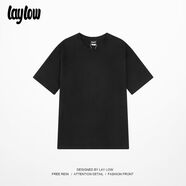 簡方位HEYBIG純色t恤男女短袖黑色純色半袖純棉韓版全棉2023寬松短袖 黑色 均碼 s