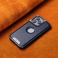 薏和善蘋(píng)果17promax磁吸手機殼高檔商務(wù)15皮套iPhone16/14/13全包防摔感12pro高級感17Air皮紋殼 【紳士藍】 iPhone16 Pro Max