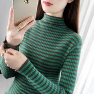 純子兮品 半高領(lǐng)打底衫女春秋保暖2025新款修身針織上衣洋氣拼色毛衣潮 A14打底衫款式顏色隨機(jī)發(fā)  XL 建議115-125斤