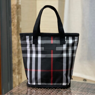 QUEENTRUP 韓版新款經(jīng)典格紋時(shí)尚洗漱包化妝包防水沐浴包手提媽咪包女神包 里襯款黑格子