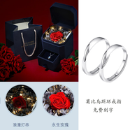 梵吉雅925銀情侶戒指男女活口一對戒莫比烏斯閉口指環(huán)生日情人節禮物 情侶戒指一對-星光禮盒