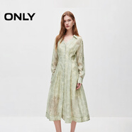 ONLY秋季氣質(zhì)優(yōu)雅套裝V領(lǐng)蕾絲中長款連衣裙女|124307047 HHH 莉娜柔米印花 M (165) 84A