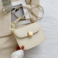 龍杰倫女學(xué)生包包斜跨包今年流行夏天質(zhì)感包包新款時(shí)尚潮馬鞍包小眾 白色