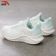 安踏（ANTA）漫步女鞋運(yùn)動鞋女春夏季網(wǎng)面跑步鞋輕便透氣軟底旅游鞋子女跑鞋 象牙白/泡沫綠 (皮面) 38