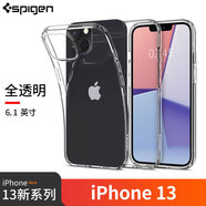 SPIGENSpigen 蘋果13手機殼iPhone13Pro max全包防摔保護套軟硅膠透明外殼13mini殼 蘋果13【全透明】手機殼