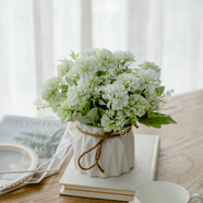 水木然北歐仿真清新發(fā)財秋綠色室內盆景擺件客廳餐桌假花仿真花擺設