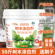 領(lǐng)沃大樹(shù)涂白劑園林盆景樹(shù)桿果樹(shù)樹(shù)木樹(shù)干刷白防蟲(chóng)防凍防寒殺菌石灰粉 【桶裝粉劑】50斤+送毛刷