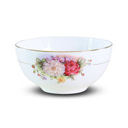 點(diǎn)特歐式高檔唐山骨瓷餐具碗碟套裝家用陶瓷高腳飯碗湯碗盤子面碗結(jié)婚 6英寸澳式面碗