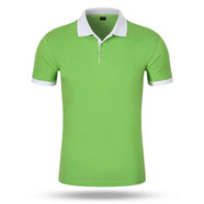木脈  polo定制工作服定制印字印logo男女短袖POLO企業(yè)文化衫廣告衫服務(wù)員班服t恤定做diy 果綠T白領(lǐng) M