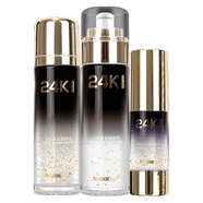 蜜都護膚品24k黃金煥顏系列水乳精華霜玻尿酸洗面奶眼霜貴婦膏套裝 24k三件套(水+乳+精華)