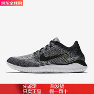 NIKE赤足男鞋 Free Run 2018 超輕緩沖支撐靈活網(wǎng)面公路跑鞋 黑灰942838-101 標準40/US7