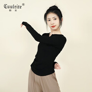酷系（Cuulrite）現(xiàn)代舞上衣女專業(yè)中國舞舞蹈服成人形體芭蕾舞T恤古典舞服 黑色-長袖 M
