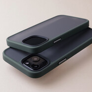 奢庫 蘋果16ProMax手機(jī)殼iPhone15Pro/14ProMax/13pro磨砂半透防指紋氣囊防摔硅膠邊框簡約保護(hù)套殼 【綠色】優(yōu)盾防摔-鏡頭加高 iPhone 15