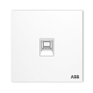 ABB開關插座面板 86型一位6類電腦插座 盈致系列 白色 CA333