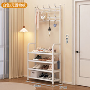 澤帥家用門(mén)口鞋架子鞋帽架掛衣架多層一體式臥室客廳收納置物簡(jiǎn)易鞋柜 升級加厚60CM白架+無(wú)層板