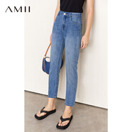 AMII開(kāi)學(xué)季換新裝2025夏季新款牛仔褲修身小腳休閑九分褲女顯瘦褲子in 牛仔藍(lán) M 160/68A