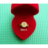 子彈殼戒指男女情侶對戒 創(chuàng)意手工藝品 銅M16圓 黃色