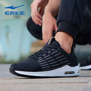 鴻星爾克男鞋女鞋跑步鞋新款輕便透氣 時(shí)尚緩震輕便跑鞋休閑運動(dòng)鞋 正黑/亮金（男款） 35