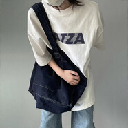 嬌茹妮（JIAORUNI）嬌茹妮國潮牌短袖t恤女2023夏季寬松高街hiphop字母印花設計感體 M