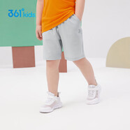 361°兒童短褲夏季男女童3-12歲透氣運動(dòng)褲梭織五分褲 灰 101