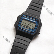 卡西歐（CASIO）手表 F-91WM-3A 綠框日歷鬧鐘秒表復(fù)古電子小方表 f-105w-1  表盤外徑39MM