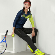 美極酷（meijiku） 長(cháng)袖羽毛球服男女秋冬速干網(wǎng)球氣排球衣服訓練跑步運動(dòng)裙褲套裝 女款長(cháng)袖M513+長(cháng)褲 M