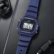 卡西歐（CASIO）男表小方塊電子表 運動(dòng)手表學(xué)生手表 多功能防水男士手表 方塊藍色W-218H-2A