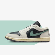 NIKE耐克Air Jordan 1 Low WMNS AJ1黑白綠 女款低幫輕便休閑板鞋 DC0774-001 40
