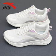 安踏（ANTA）凌云女鞋運(yùn)動(dòng)鞋子女夏秋季輕便網(wǎng)面減震跑步鞋百搭慢跑休閑鞋 5532淺米白/一度灰（網(wǎng)面） 37.5