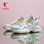 喬丹女鞋籃球鞋新品耐磨減震實(shí)戰(zhàn)運(yùn)動(dòng)休閑網(wǎng)面透氣跑步鞋 輕透綠/天青色 35