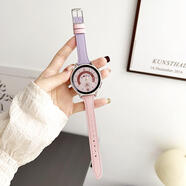 梧瓏適用fit2華為watch GT5 4 41mm真皮手表帶Pro榮耀S2小米color華米gtr 3GTS一加vivo OPPOse三星 GT 香芋紫拼星光粉 華為watchS118mm