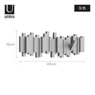 UMBRAUmbra 創(chuàng)意墻壁掛衣架 北歐墻上衣帽架門口玄關(guān)鑰匙裝飾琴鍵掛鉤 灰色