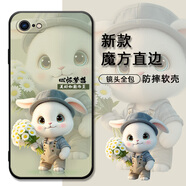 倍思力 適用蘋果6手機(jī)殼iPhone6s新款直角邊保護(hù)套防摔磨砂男女軟殼 曜石黑-夢(mèng)想兔【殼+鋼化膜】 蘋果6/6S-4.7寸