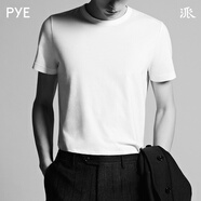 PYE派 經(jīng)典款2025年春夏男士短袖休閑T恤黑白凈色圓領(lǐng)平紋T 白色 M