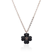 施華洛世奇/Swarovski Latisha Flower 鏈墜, 黑色, 多種金屬潤(rùn)飾 5420246